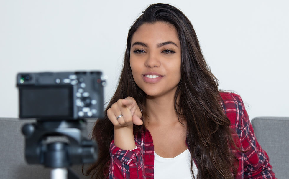 Woman incfront of camera