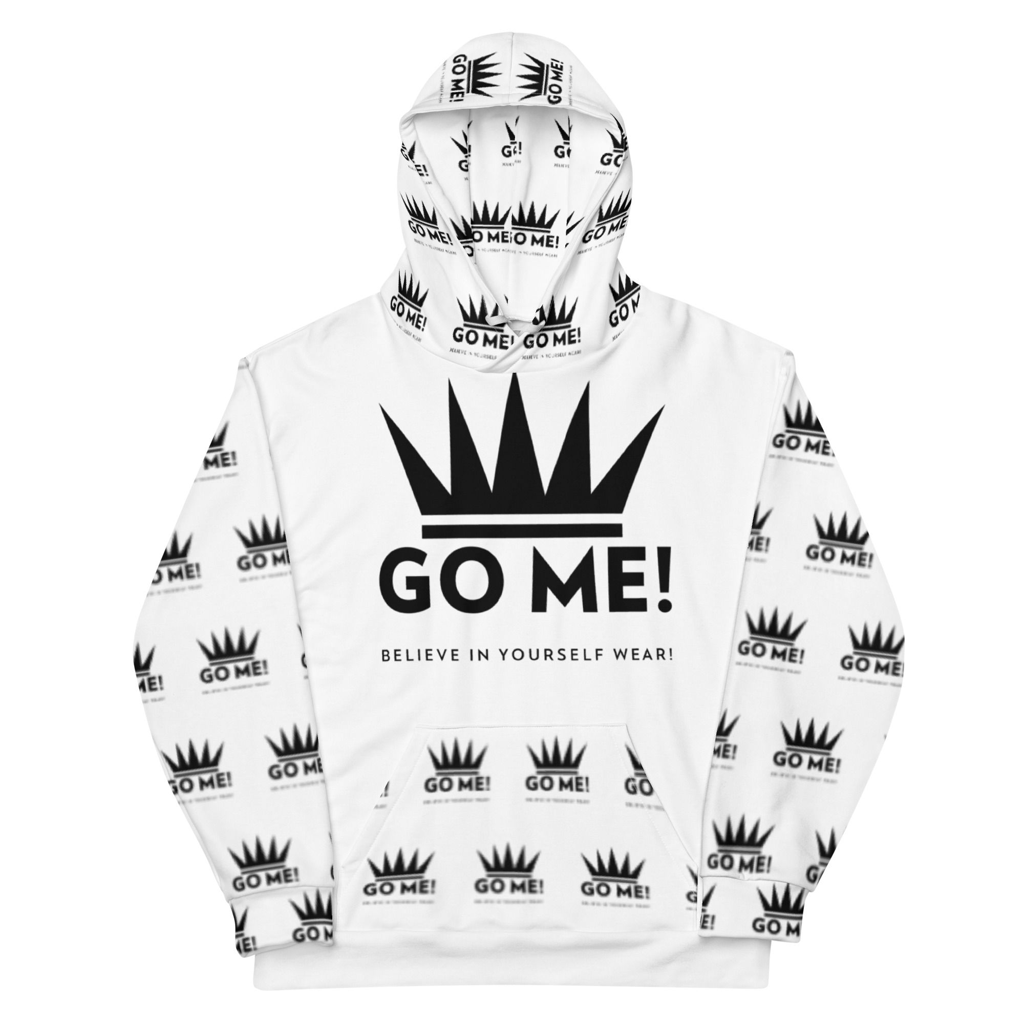 GO ME! CROWN! BLACK AND WHITE