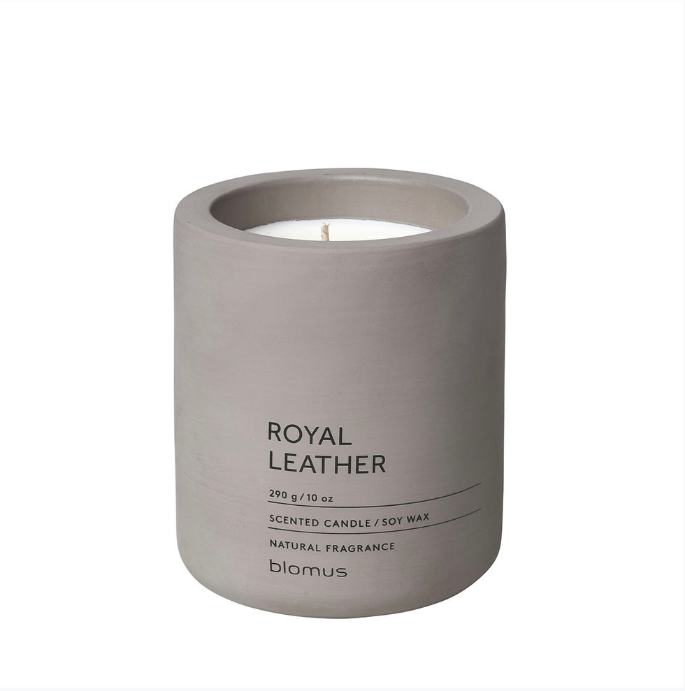 SCENTED CANDLE  L SATELITE - ROYAL LEATHER