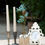 Thumbnail: IRIDESCENT PLEAT VASE WITH PRESERVED/STABILIZED FLOWERS - SMOKE