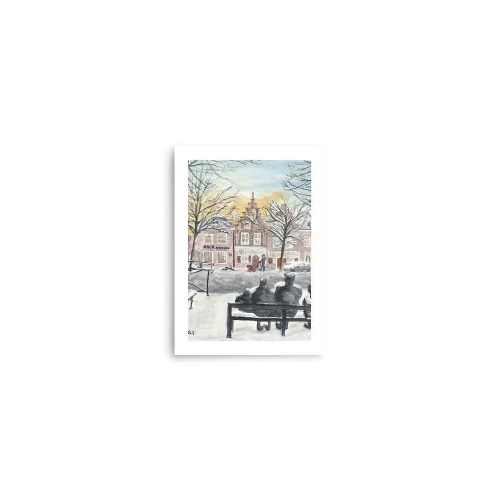 Thumbnail: A winter evening - Art print