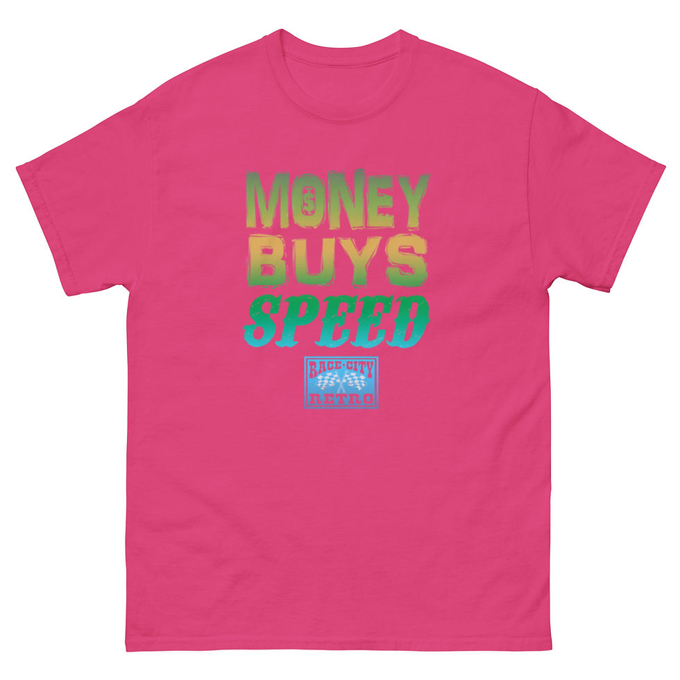 Thumbnail: MONEY BUYS SPEED T-shirt by Race City Retro