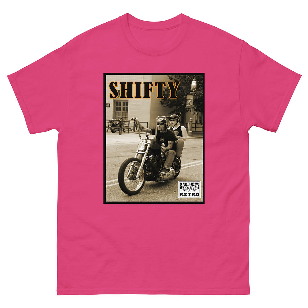 Thumbnail: SHIFTY Motorcycle T-shirt by Race City Retro