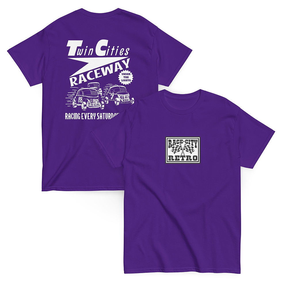 Thumbnail: TWIN CITIES RACEWAY TWO SIDED T SHIRT by RACE CITY RETRO