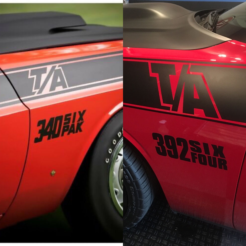 Thumbnail: DODGE CHALLENGER T/A RETRO 392 SIX FOUR ENGINE DECAL 70 STYLE STICKER