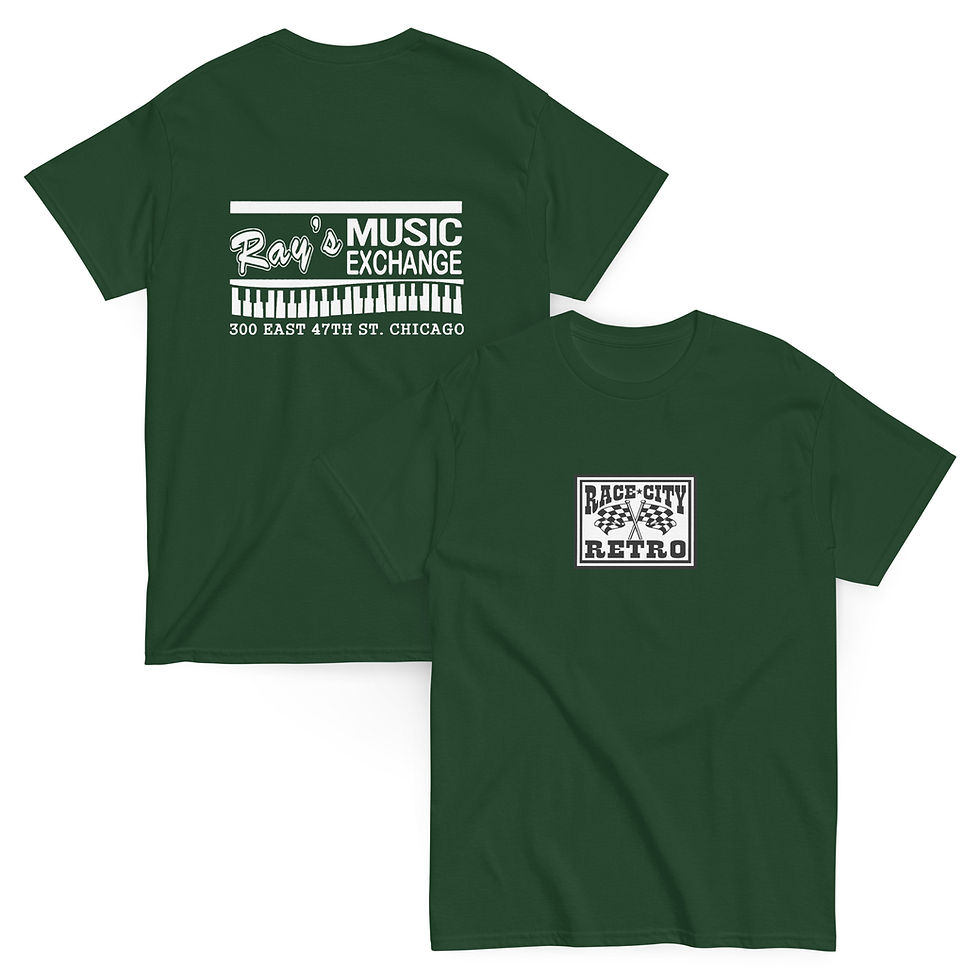Thumbnail: RAY'S MUSIC EXCHANGE TWO SIDED T SHIRT By Race City Retro