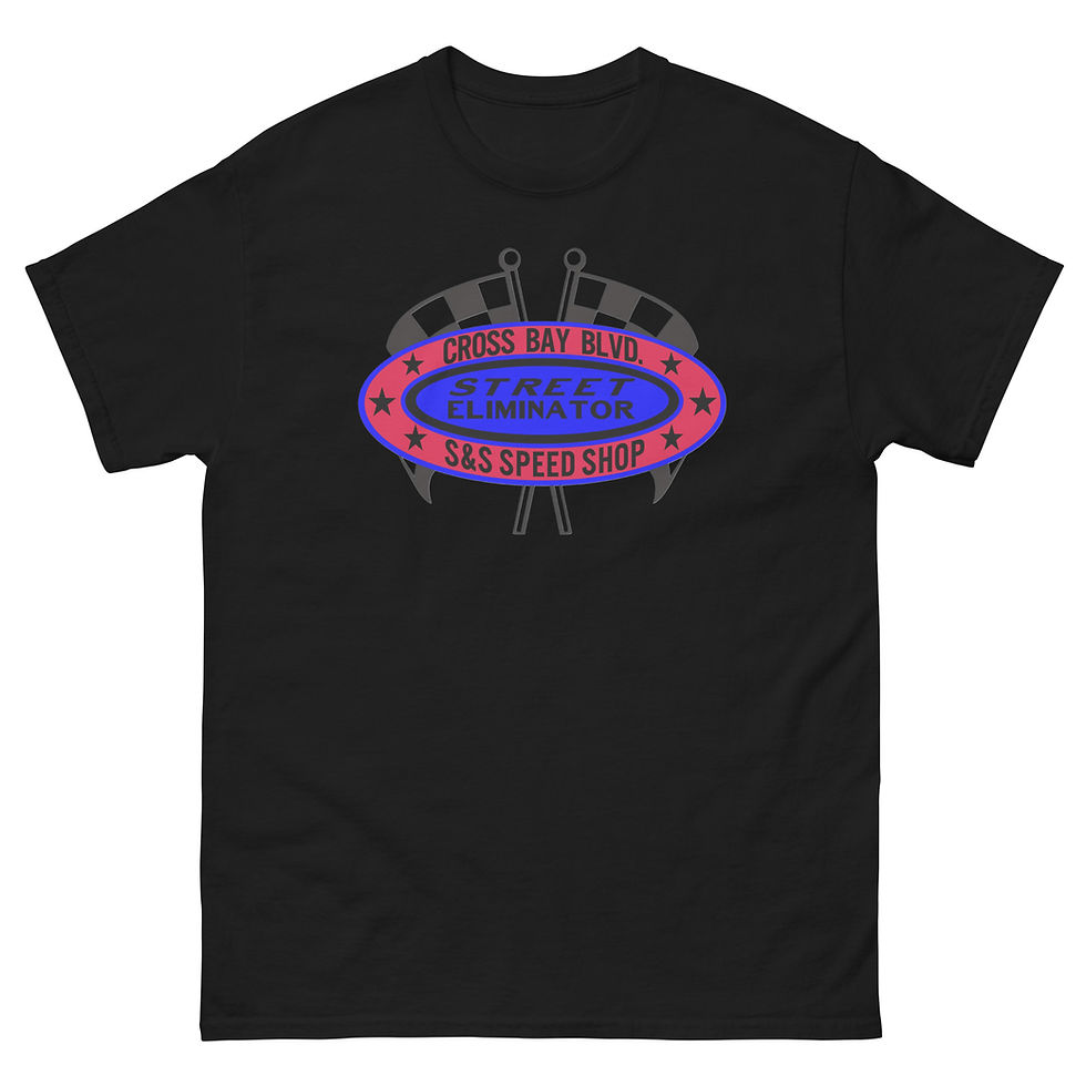 Thumbnail: CROSS BAY BLVD. T-shirt by Race City Retro