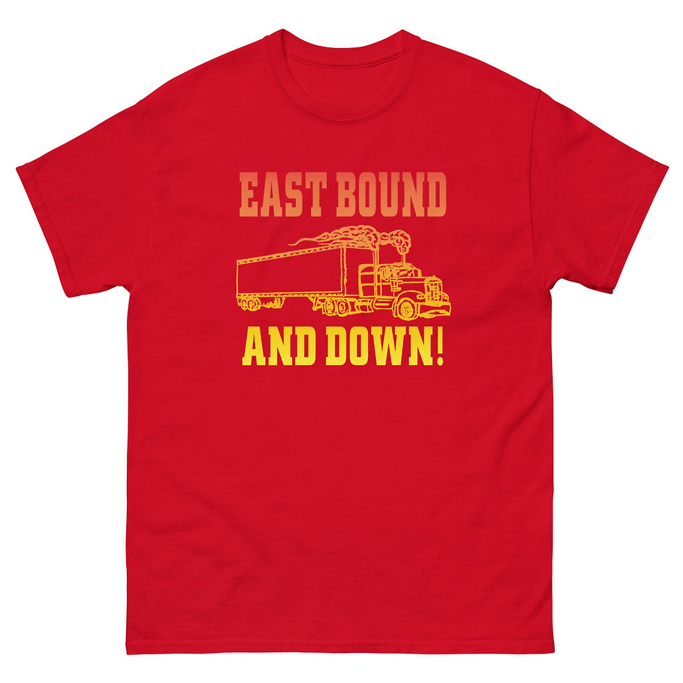 Thumbnail: EAST BOUND AND DOWN! T-shirt by Race City Retro
