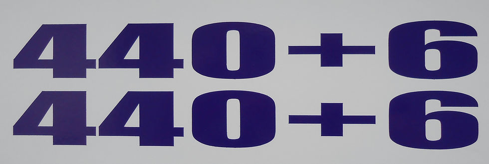 Thumbnail: ENGINE SIZE DECALS + 6 (Six Pack or Tri-Power)