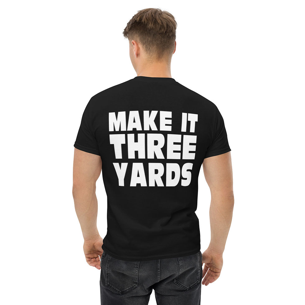 Thumbnail: MAKE IT THREE YARDS Two Lane Blacktop callout T-Shirt by RACE CITY RETRO 2 SIDED
