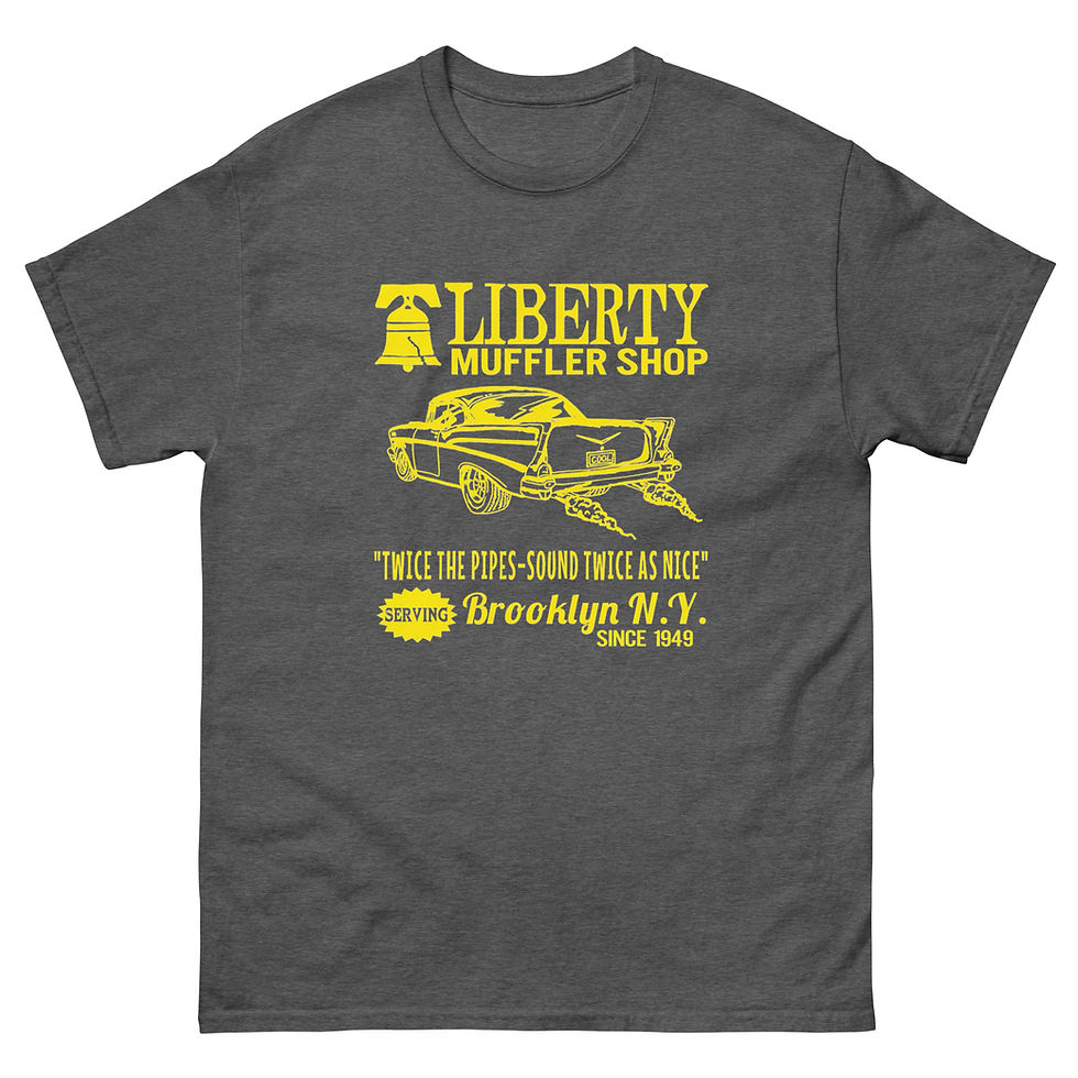 Thumbnail: LIBERTY MUFFLER SHOP 57 Chevy T-shirt by Race City Retro