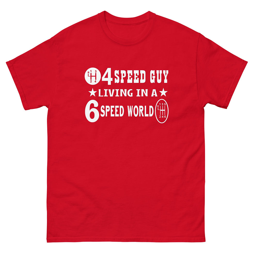 Thumbnail: 4 SPEED GUY T-shirt by Race City Retro