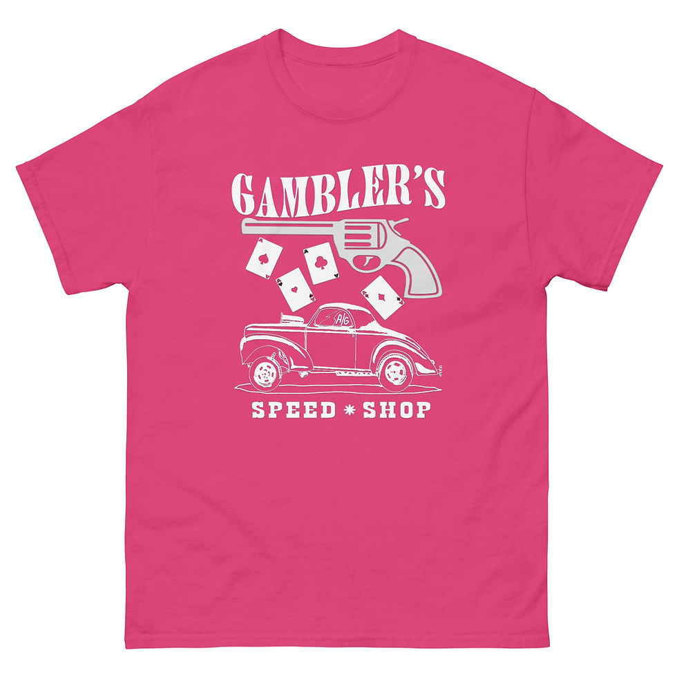Thumbnail: GAMBLERS SPEED SHOP T-shirt by Race City Retro