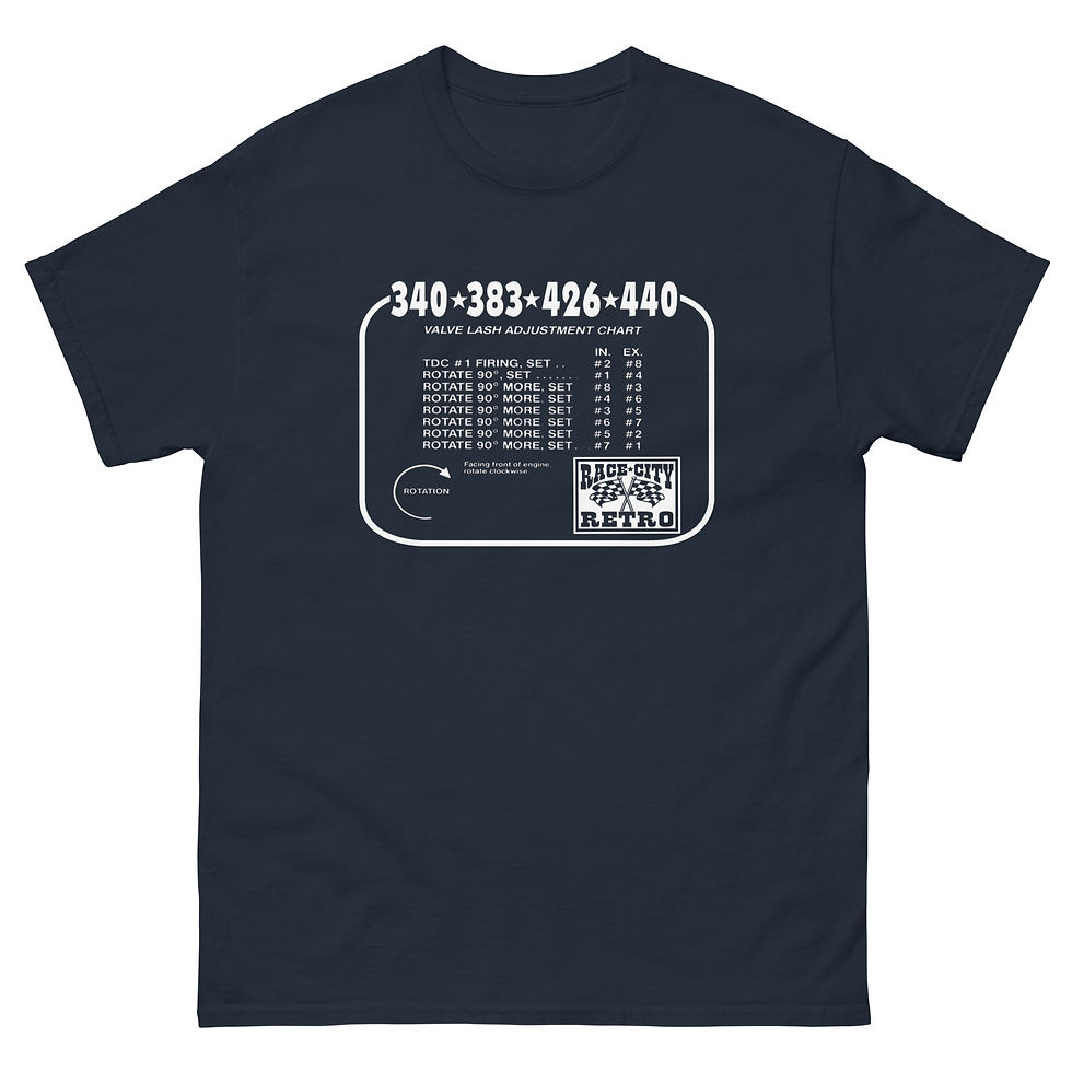 Thumbnail: MOPAR V-8 VALVE LASH T-shirt by Race City Retro