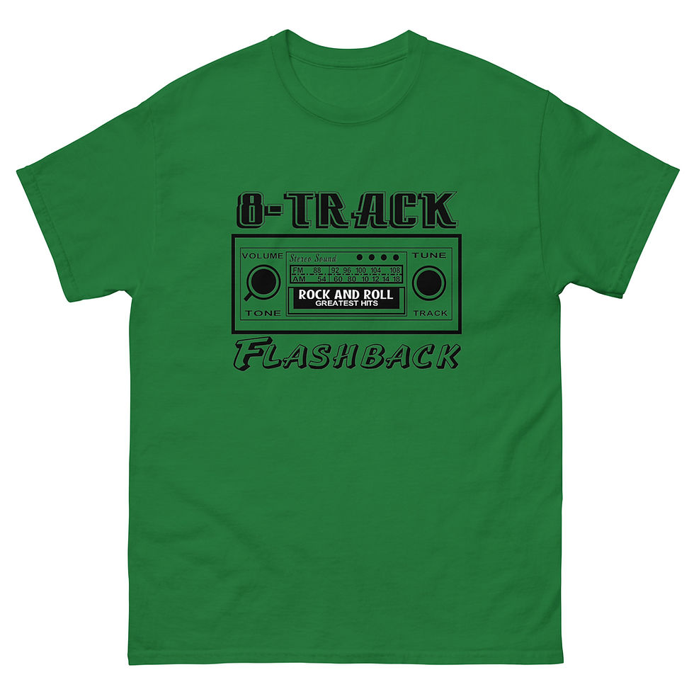 Thumbnail: 8 TRACK FLASHBACK T-shirt by Race City Retro