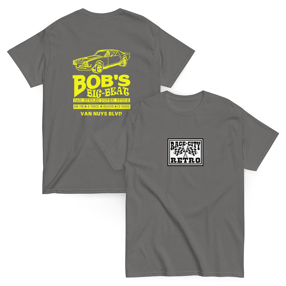 Thumbnail: BOB'S BIG BEAT STEREO SUPERSTORE TWO SIDED T SHIRT By Race City Retro
