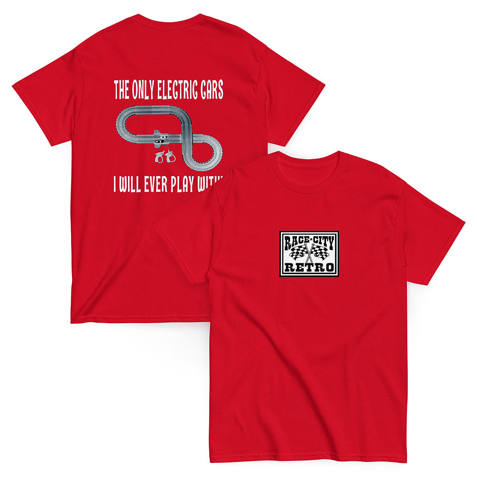 Thumbnail: ANTI EV SLOT CAR TWO SIDED T SHIRT By Race City Retro
