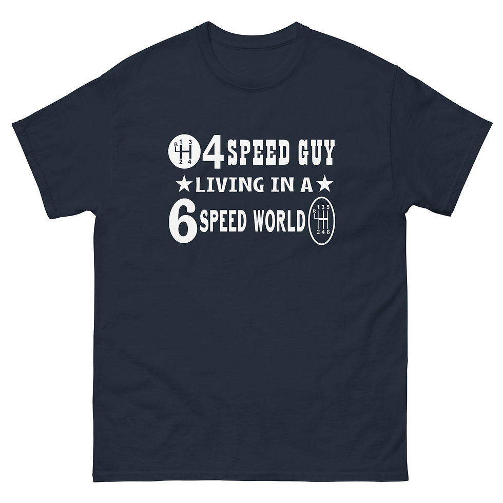 Thumbnail: 4 SPEED GUY T-shirt by Race City Retro