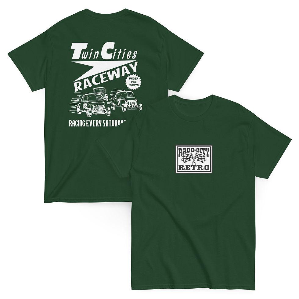 Thumbnail: TWIN CITIES RACEWAY TWO SIDED T SHIRT by RACE CITY RETRO