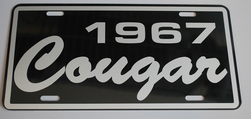 Thumbnail: COUGAR YEAR License Plate