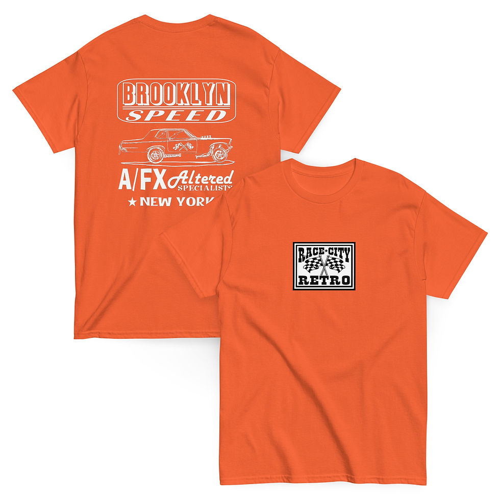 Thumbnail: BROOKLYN SPEED A/FX TWO SIDED T SHIRT By Race City Retro