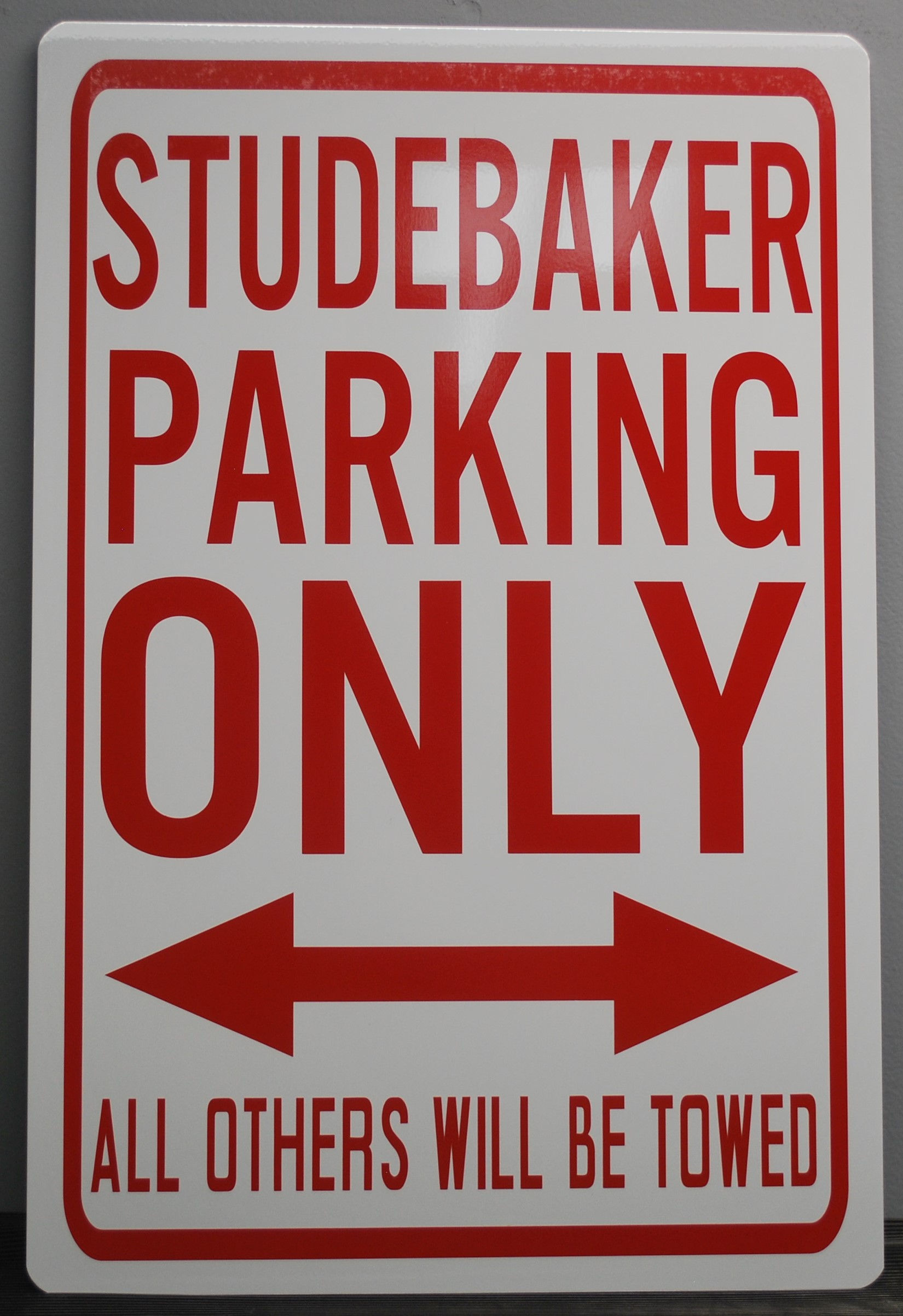STUDEBAKER PARKING ONLY metal sign