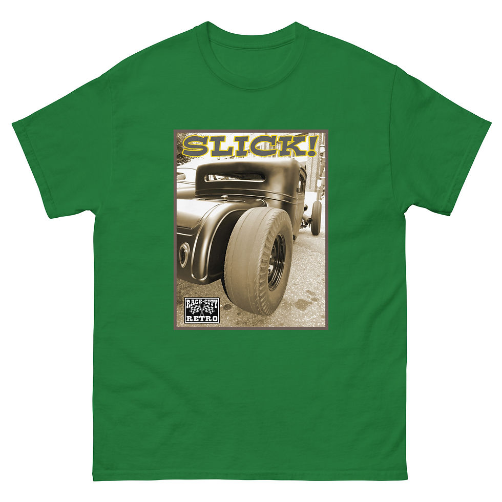 Thumbnail: SLICK Hot Rod Coupe T-shirt by Race City Retro