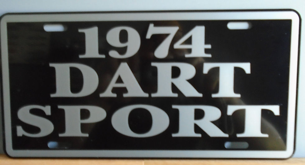 Thumbnail: DODGE DART SPORT YEAR Metal License Plate