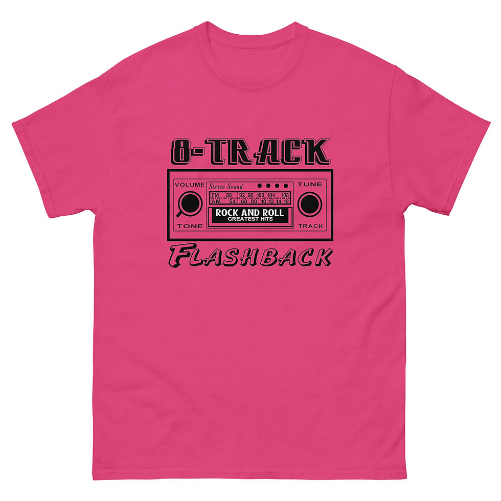 Thumbnail: 8 TRACK FLASHBACK T-shirt by Race City Retro