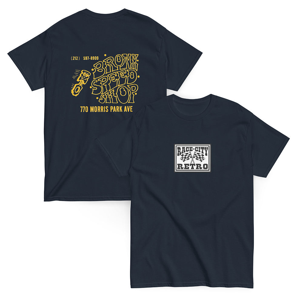 Thumbnail: BRONX SPEED SHOP TWO SIDED T SHIRT By Race City Retro