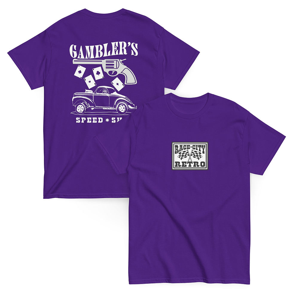 Thumbnail: GAMBLERS SPEED SHOP TWO SIDED T SHIRT By Race City Retro