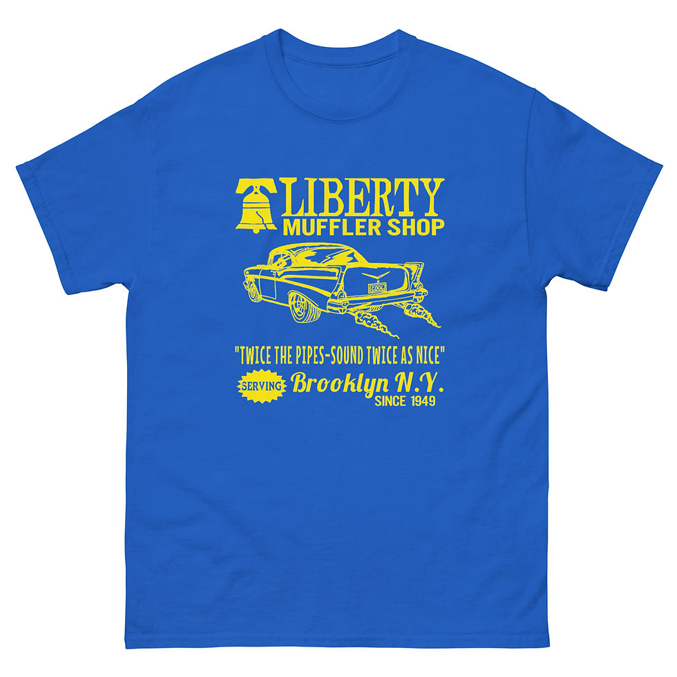 Thumbnail: LIBERTY MUFFLER SHOP 57 Chevy T-shirt by Race City Retro