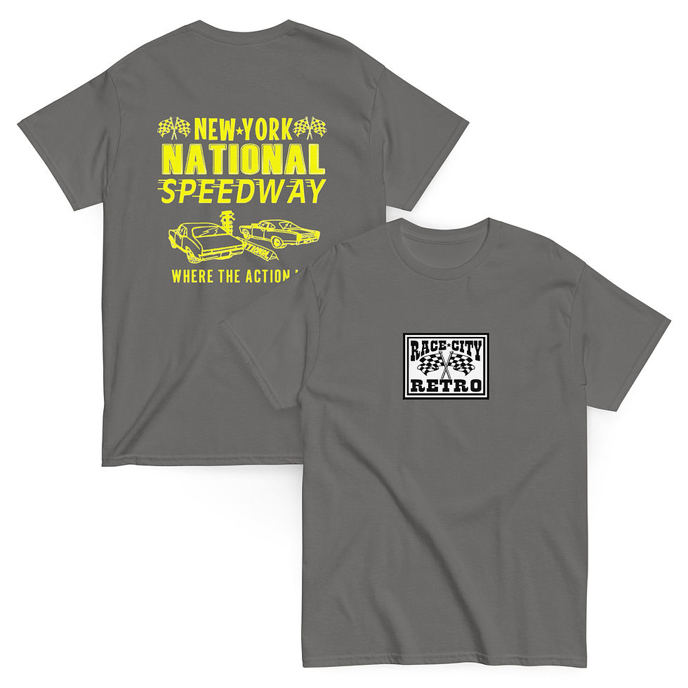 Thumbnail: NY NATIONAL SPEEDWAY TWO SIDED T SHIRT By Race City Retro