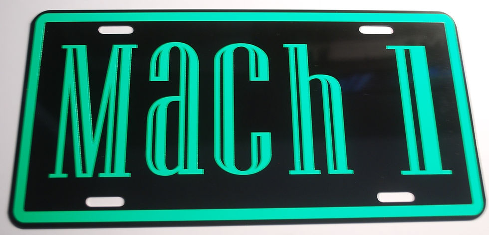 Thumbnail: MUSTANG MACH 1 LICENSE PLATE