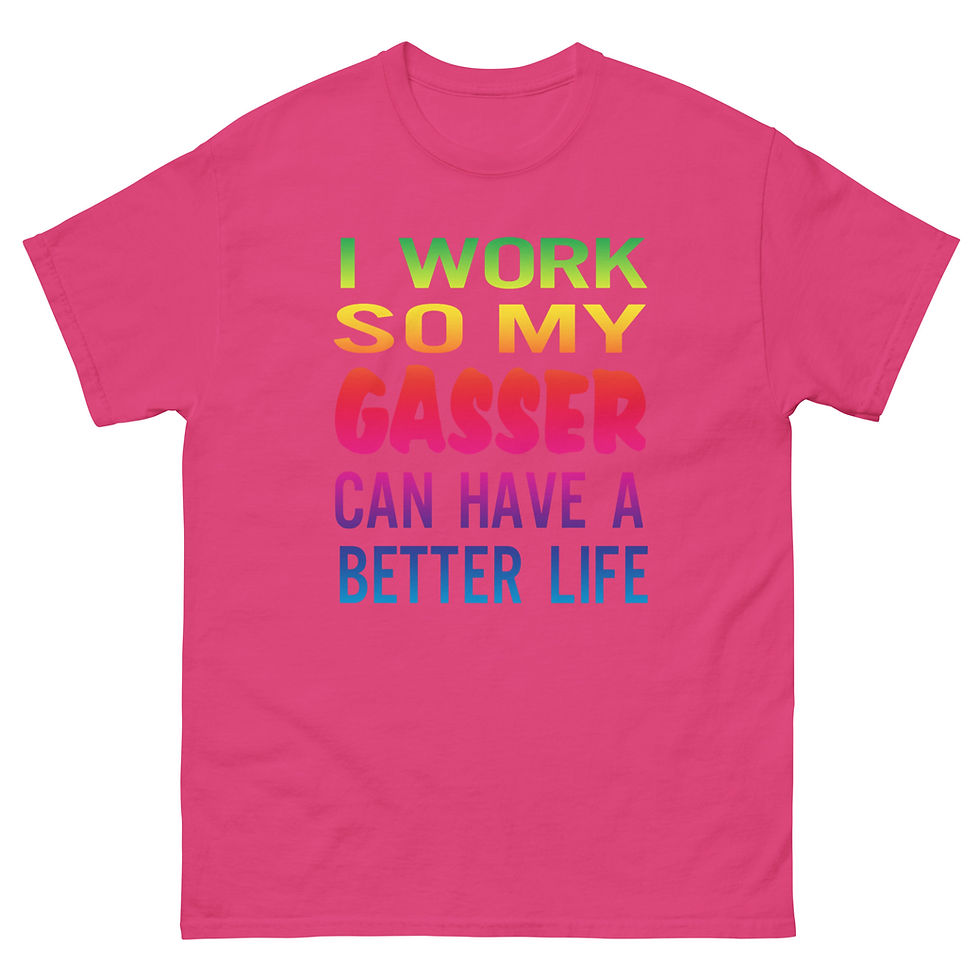 Thumbnail: WILL WORK FOR GASSER T-shirt by Race City Retro