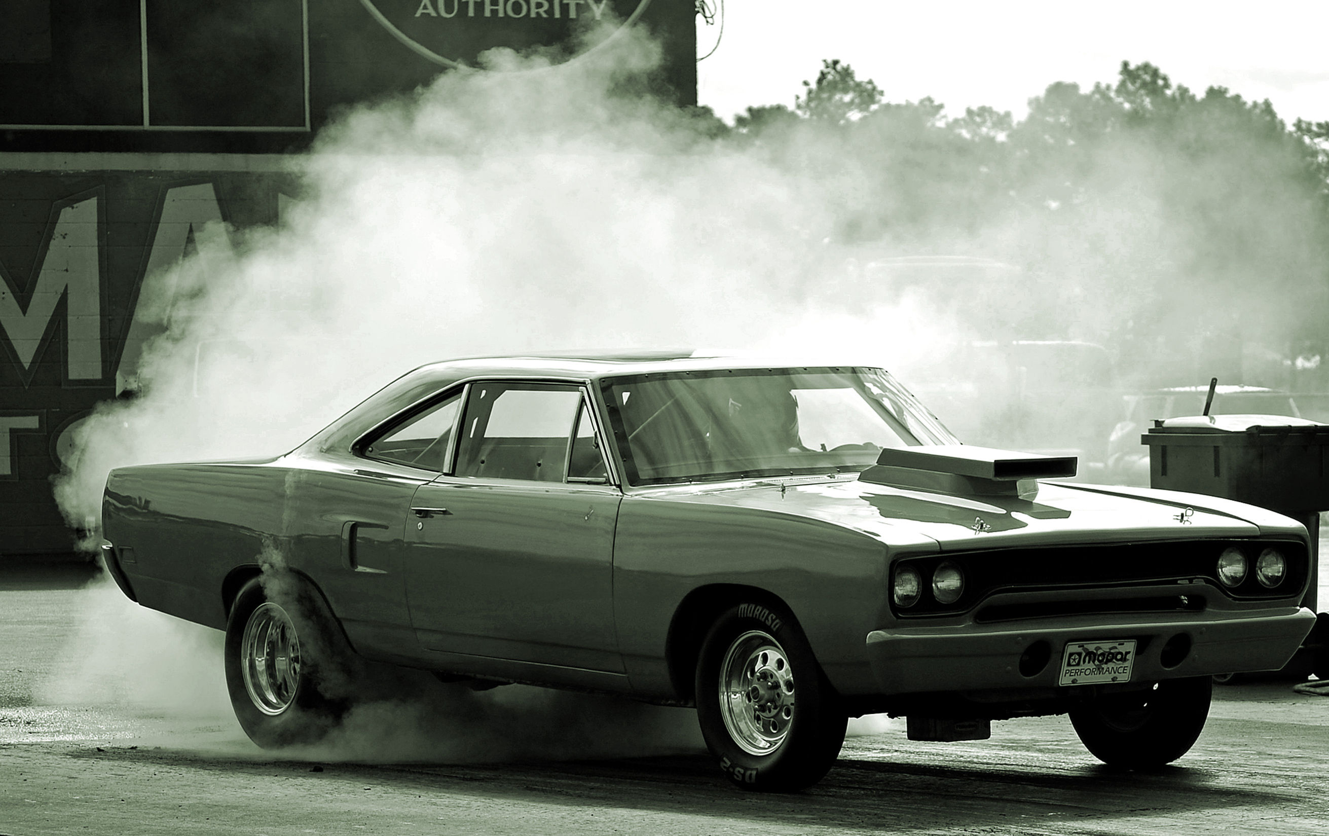 ROAD RUNNER BURNOUT Black & White Photo