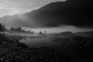 Lanscape with Man (Land of Mist series), 2018