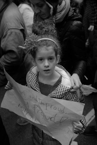Girl with Sign, 2017. NY, New York.