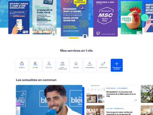 Le nouveau site mutualisé de la ville de Montpellier et de la Métropole est en ligne