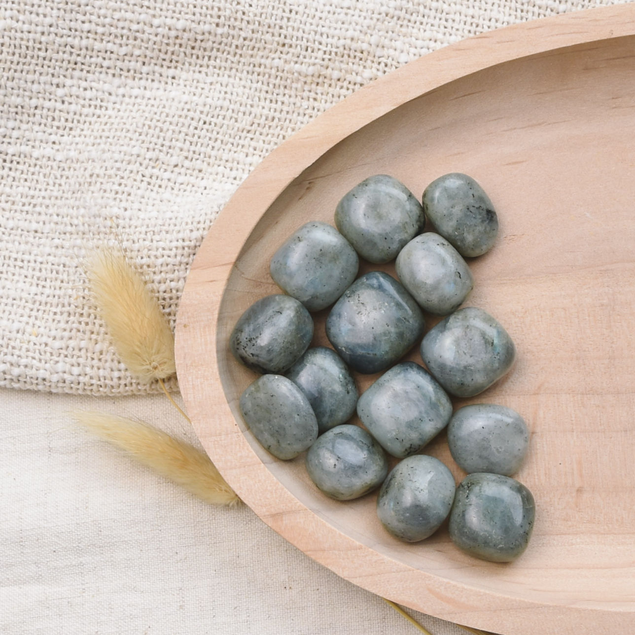 Labradoriet trommelsteen