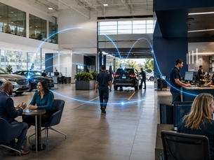 Automotive dealership sales, service, and parts operations connected by a unified technology and data system