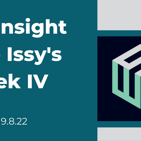 An insight into Issy's week IV: 15.8.22 - 19.8.22