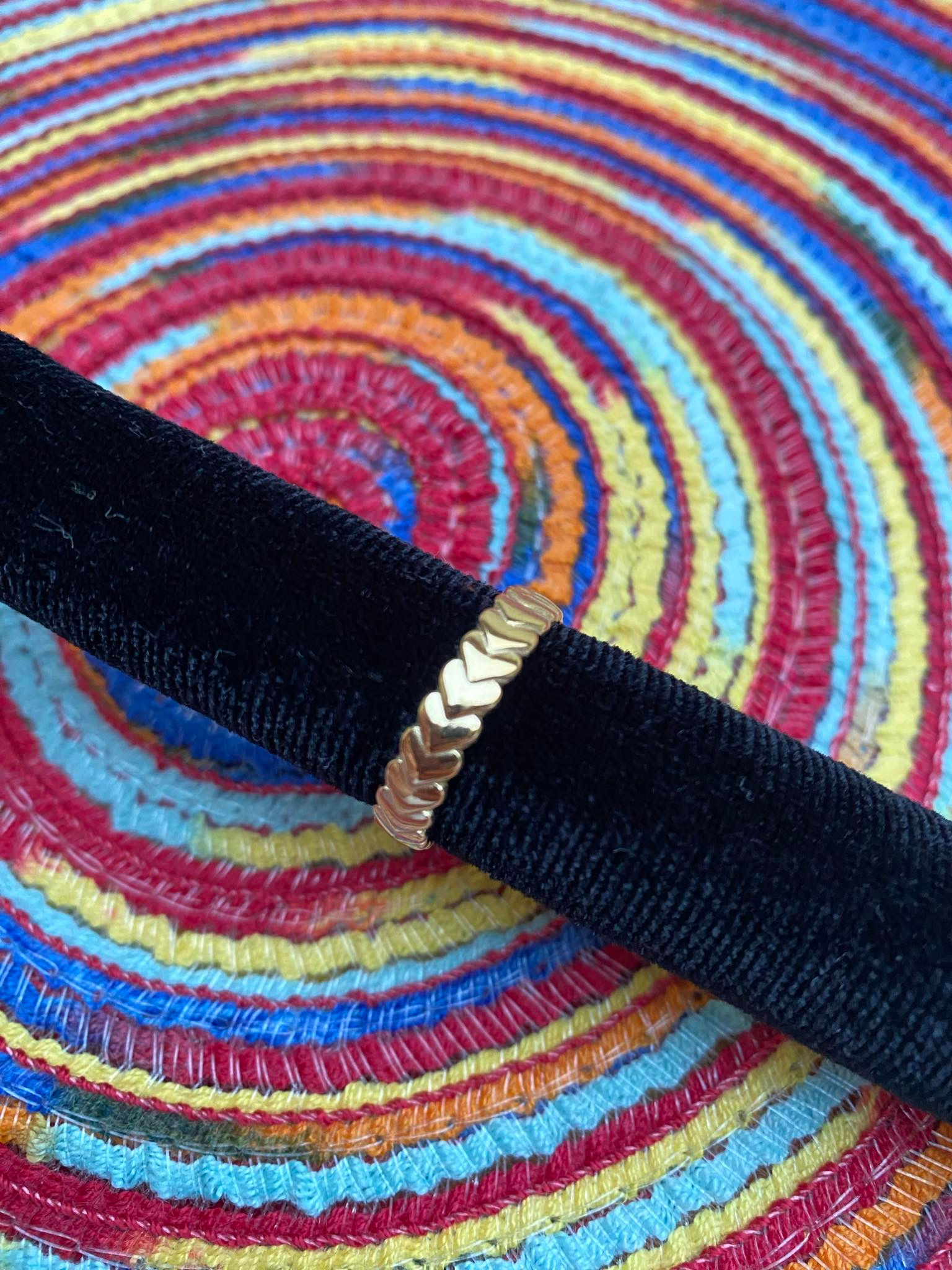 Ring kleine hartjes - Goud