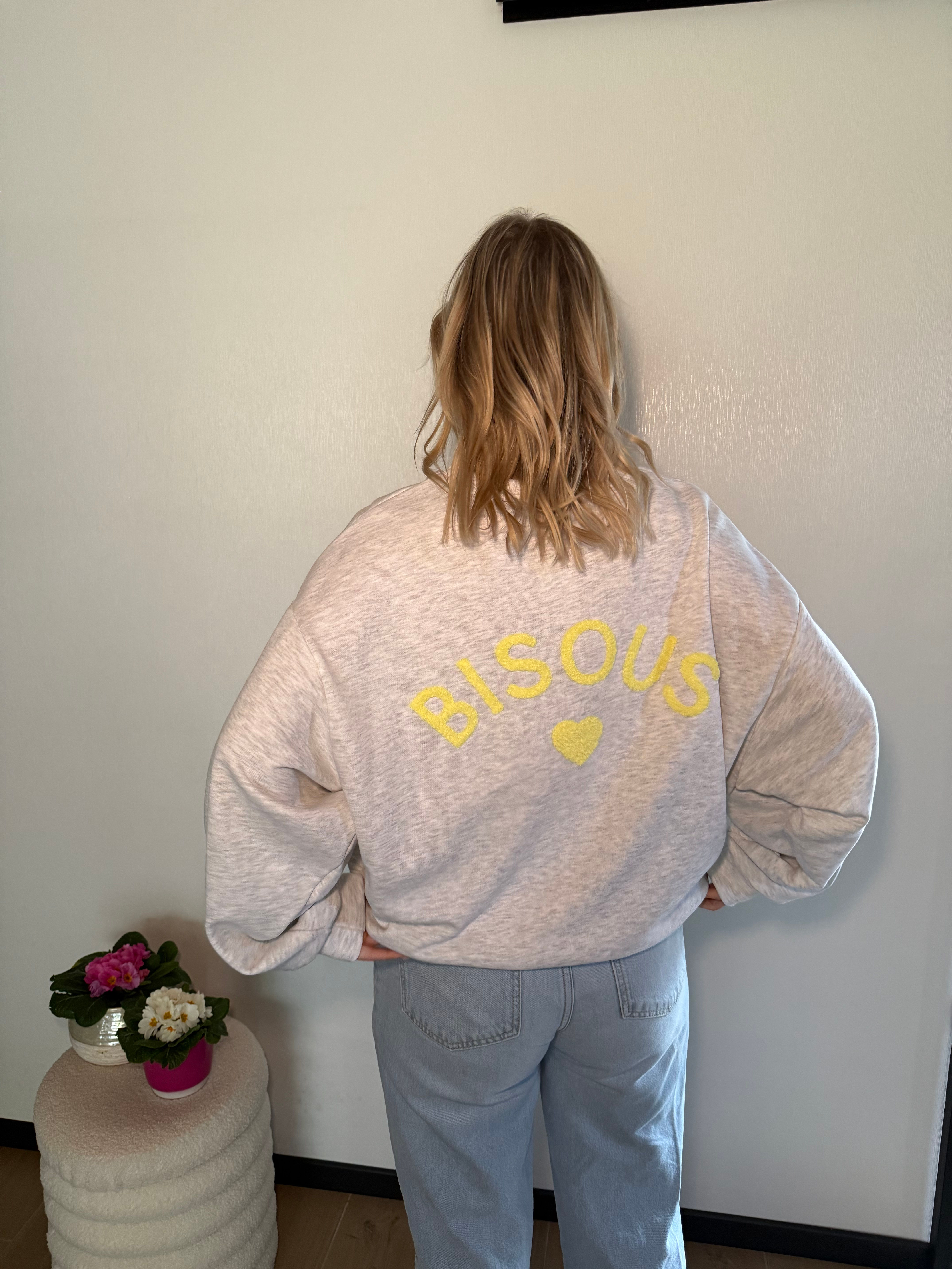 Fien sweater Bisous - Grijs