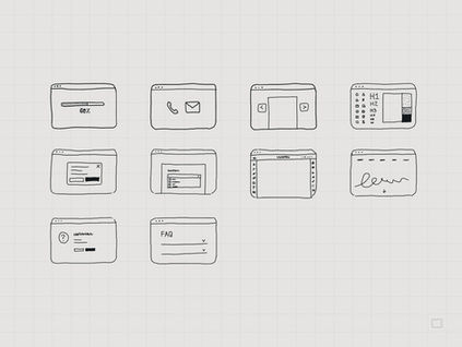 10 handgezeichnete Illustrationen, die die UX-Heuristiken veranschaulichen.