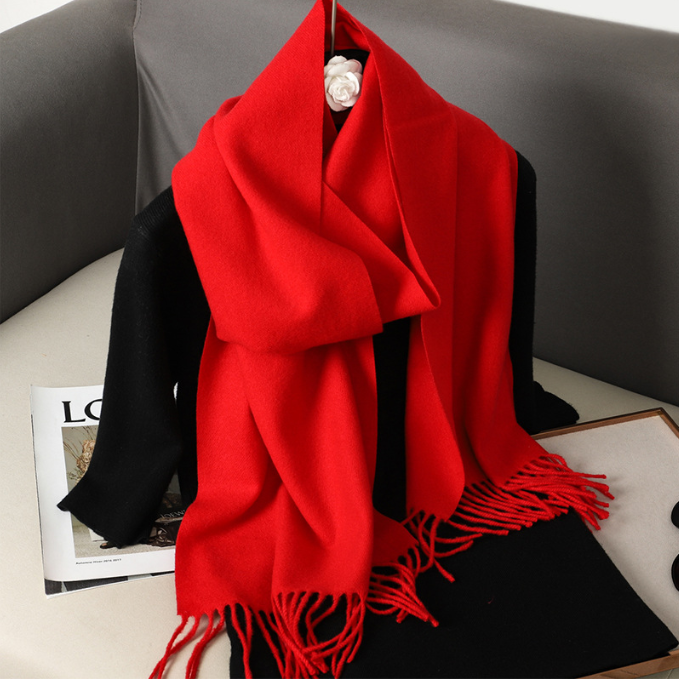 Miniatura: 62Color Solid Women Winter Scarf Warm Thicken Cashmere Shawl Outdoor Fashion