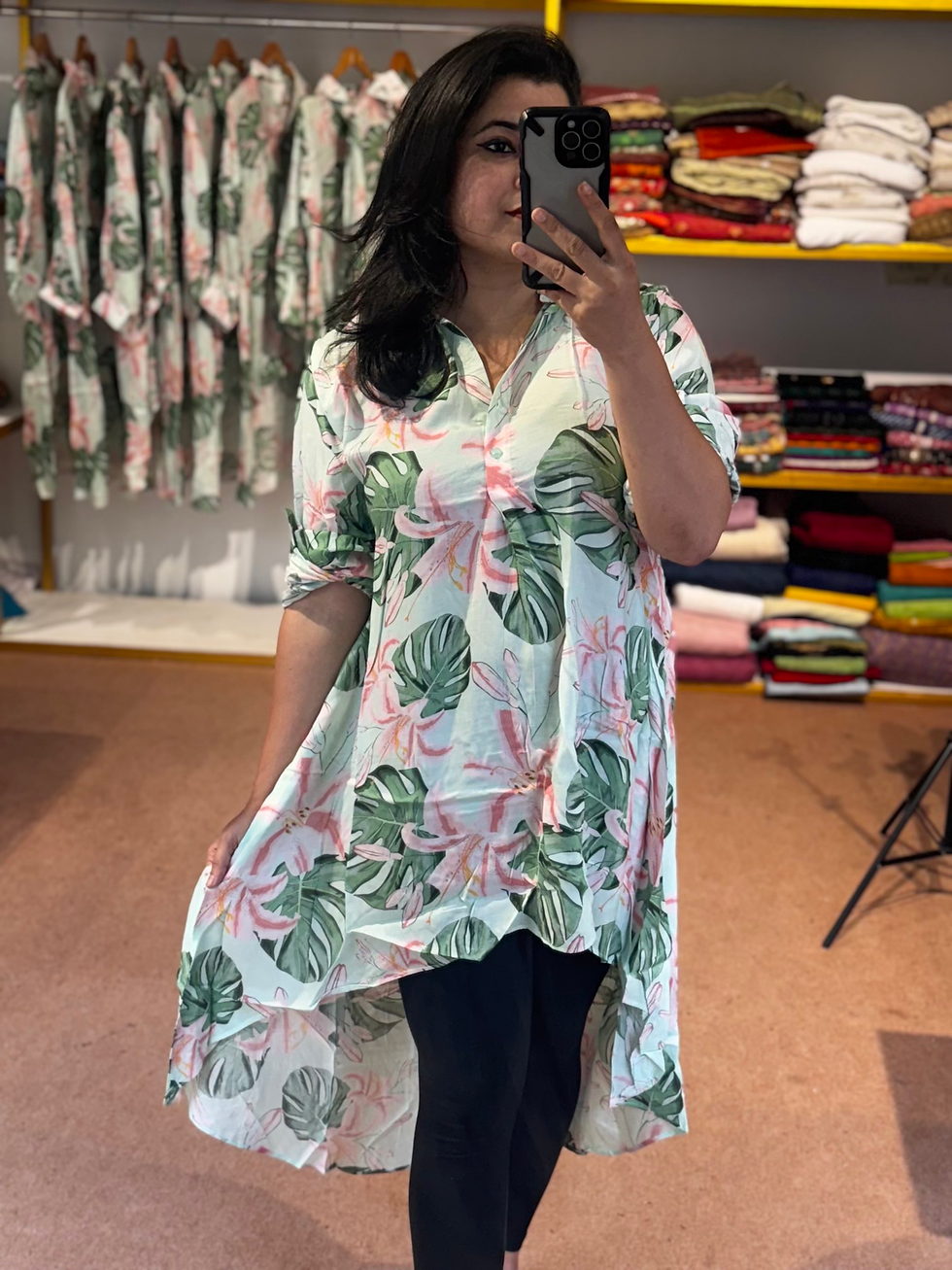 HIRA muslin Shirt dress