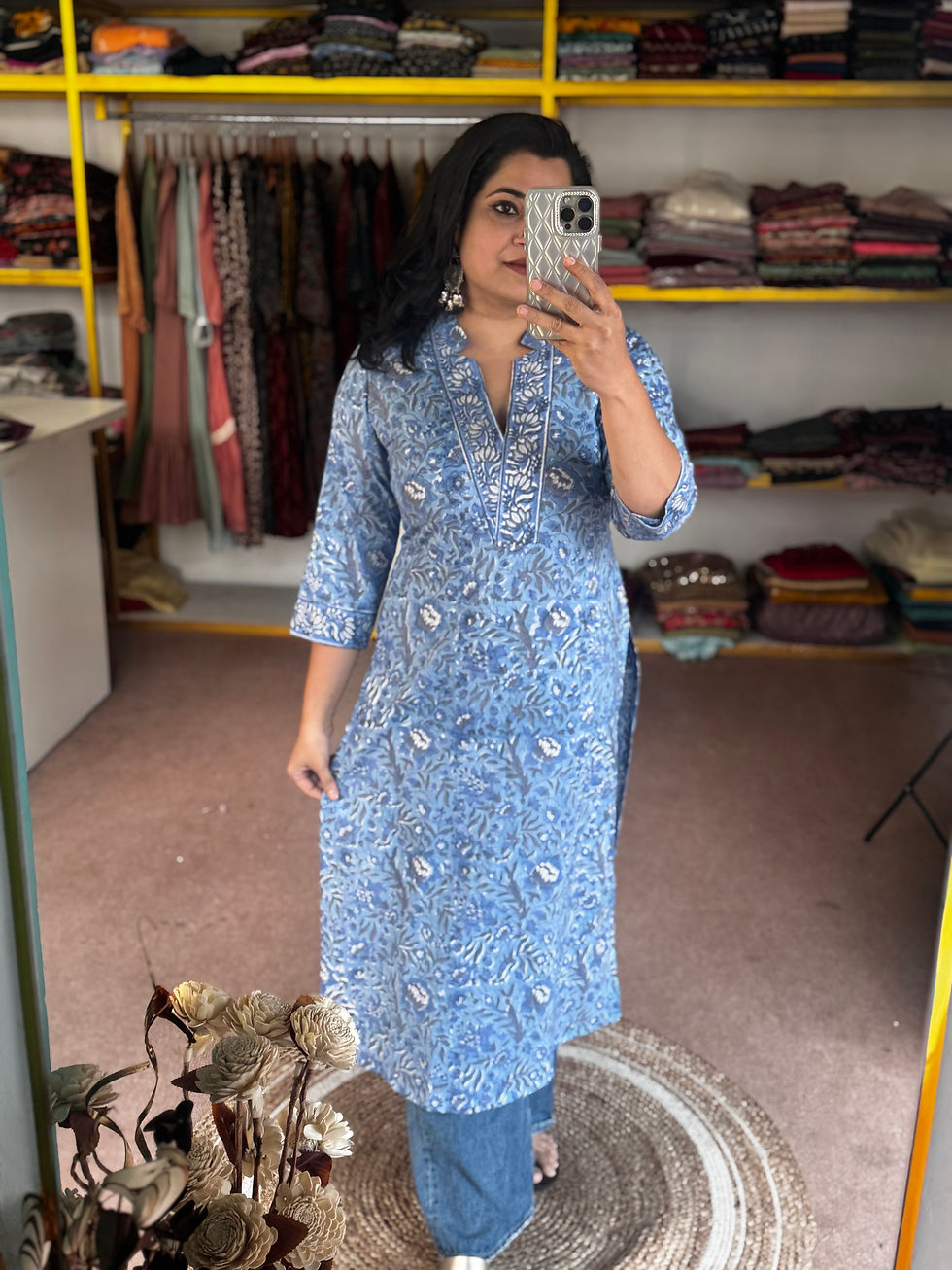 Thumbnail: RUHH Indigo Muse Cotton Kurta