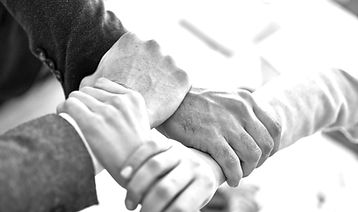 Group of business workers standing with