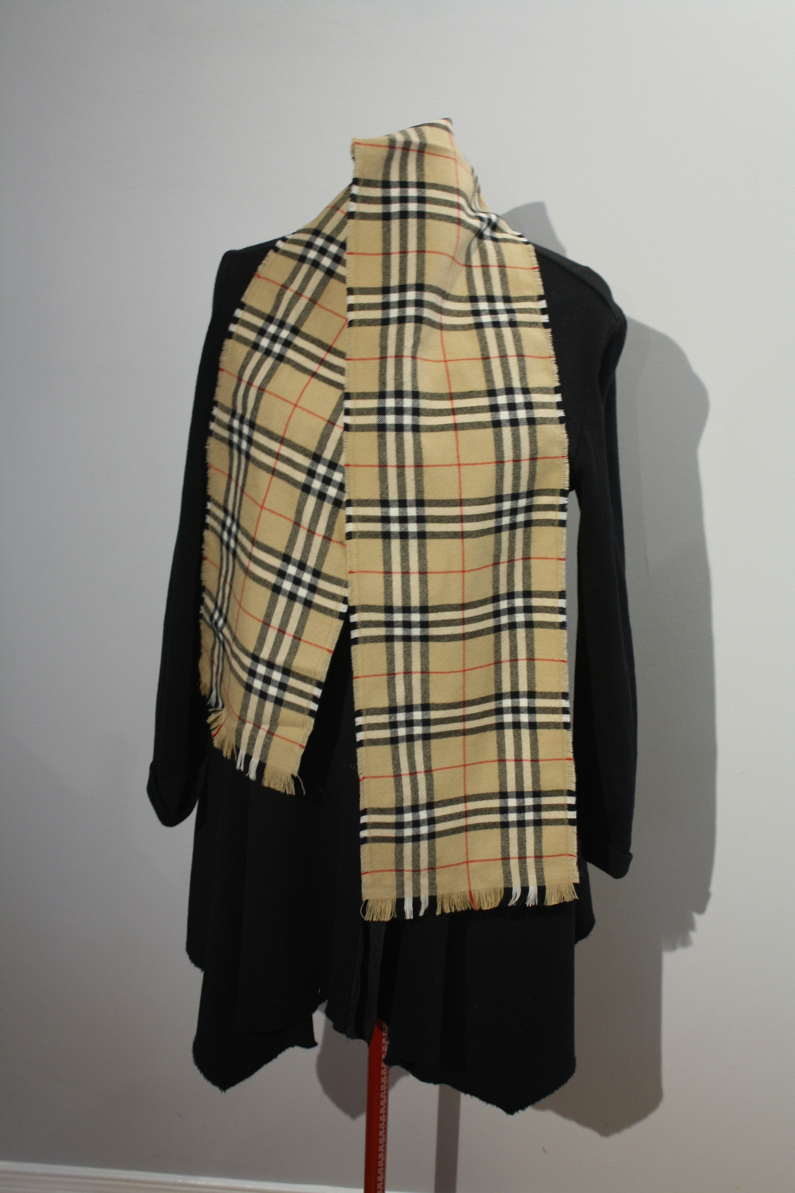 Beige Tartan Scarf